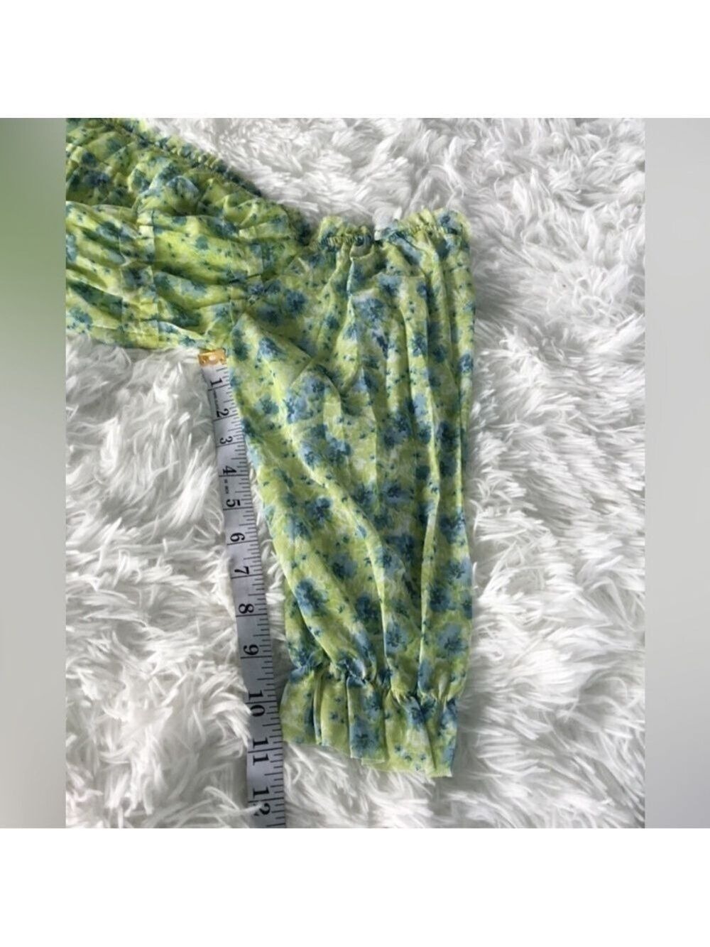 SO faux wrap skirt & on/off shoulder set Woman’s Juniors size XL floral - Picture 5 of 12